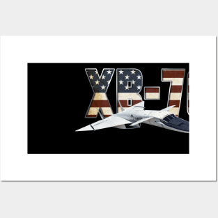 XB-70 Valkyrie American Bomber Aircraft Plane Airplane USA Flag Posters and Art